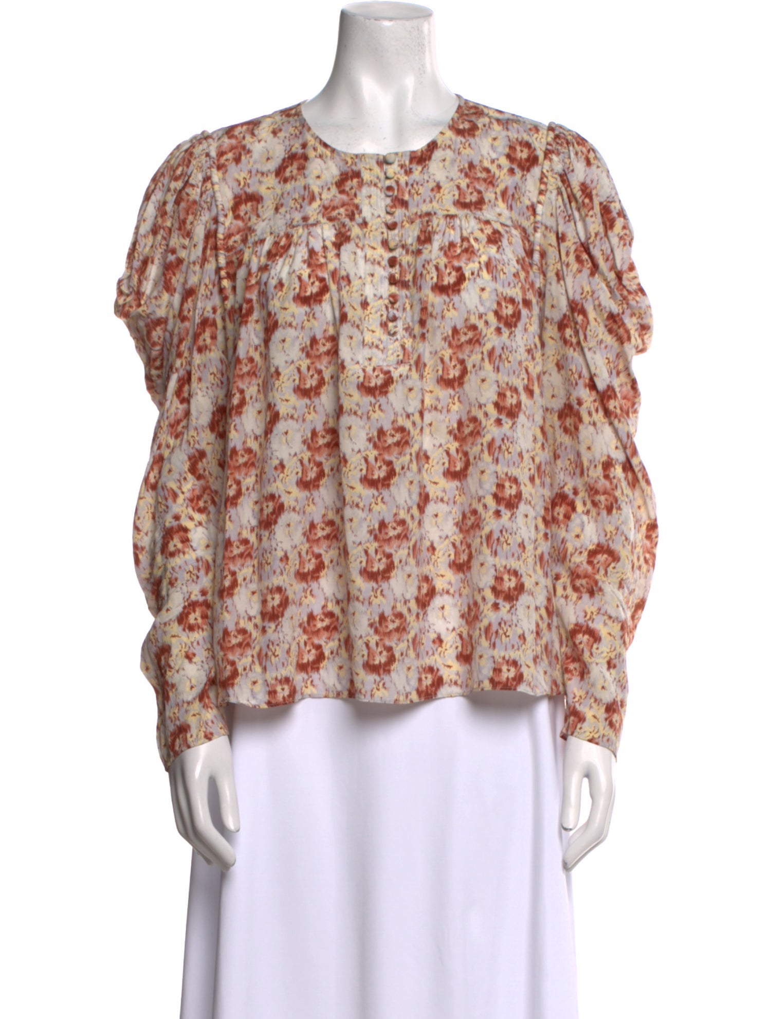 Ulla Johnson Silk Floral Print Blouse