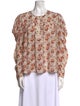 Ulla Johnson Silk Floral Print Blouse