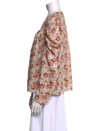 Ulla Johnson Silk Floral Print Blouse