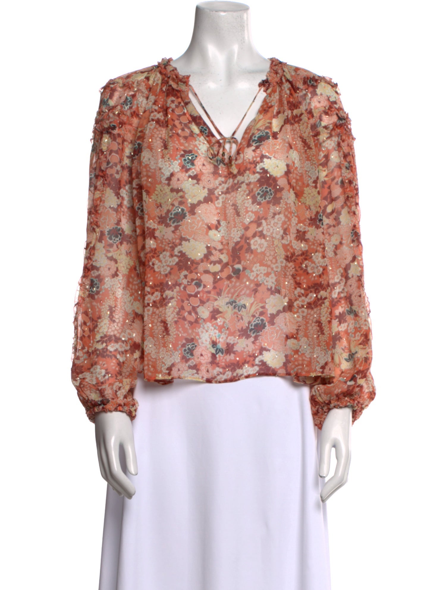 Ulla Johnson Silk Floral Print Blouse