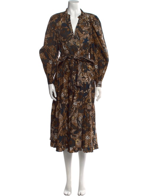 Ulla Johnson Paisley Print Midi Length Dress