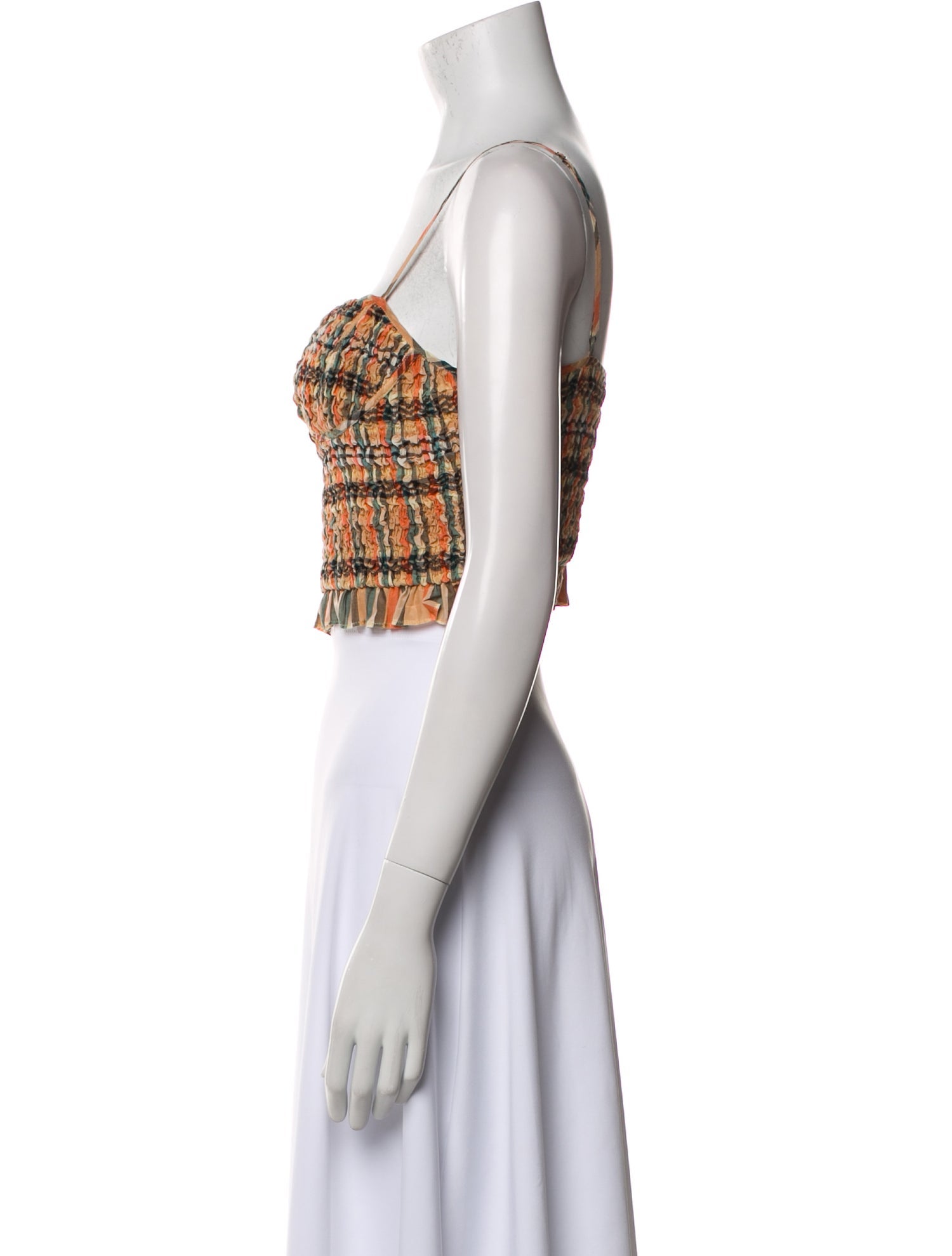 Ulla Johnson Striped Square Neckline Crop Top