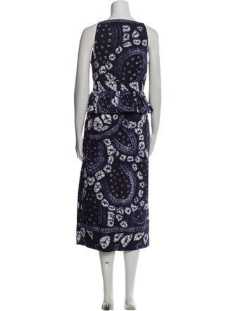 Ulla Johnson Tie-Dye Print Midi Length Dress