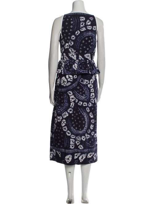 Ulla Johnson Tie-Dye Print Midi Length Dress