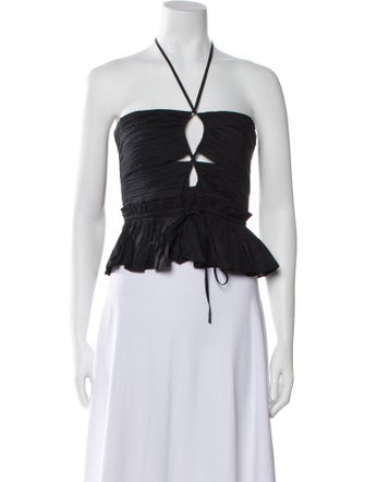 Ulla Johnson Halterneck Sleeveless Crop Top