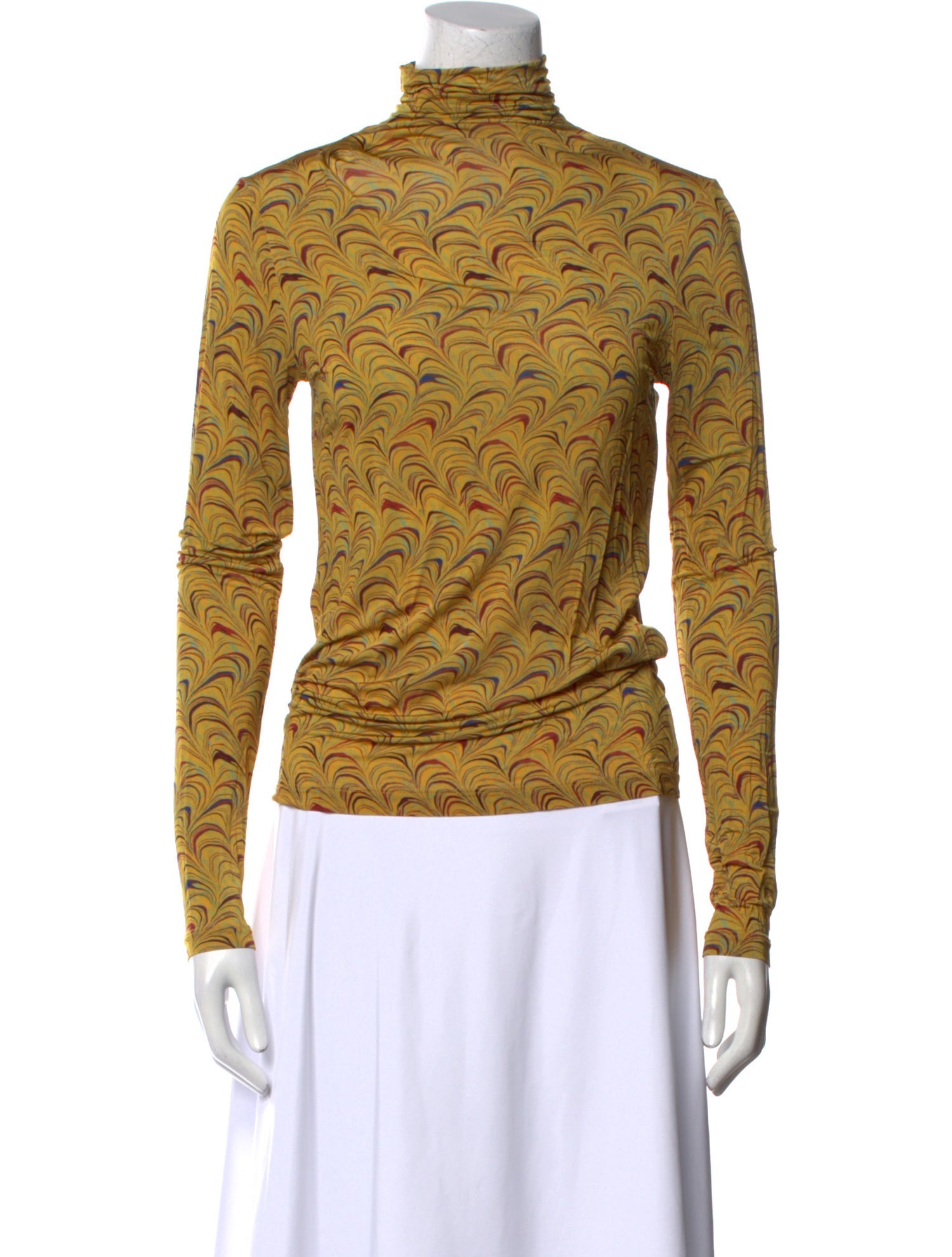 Ulla Johnson Printed Turtleneck Top