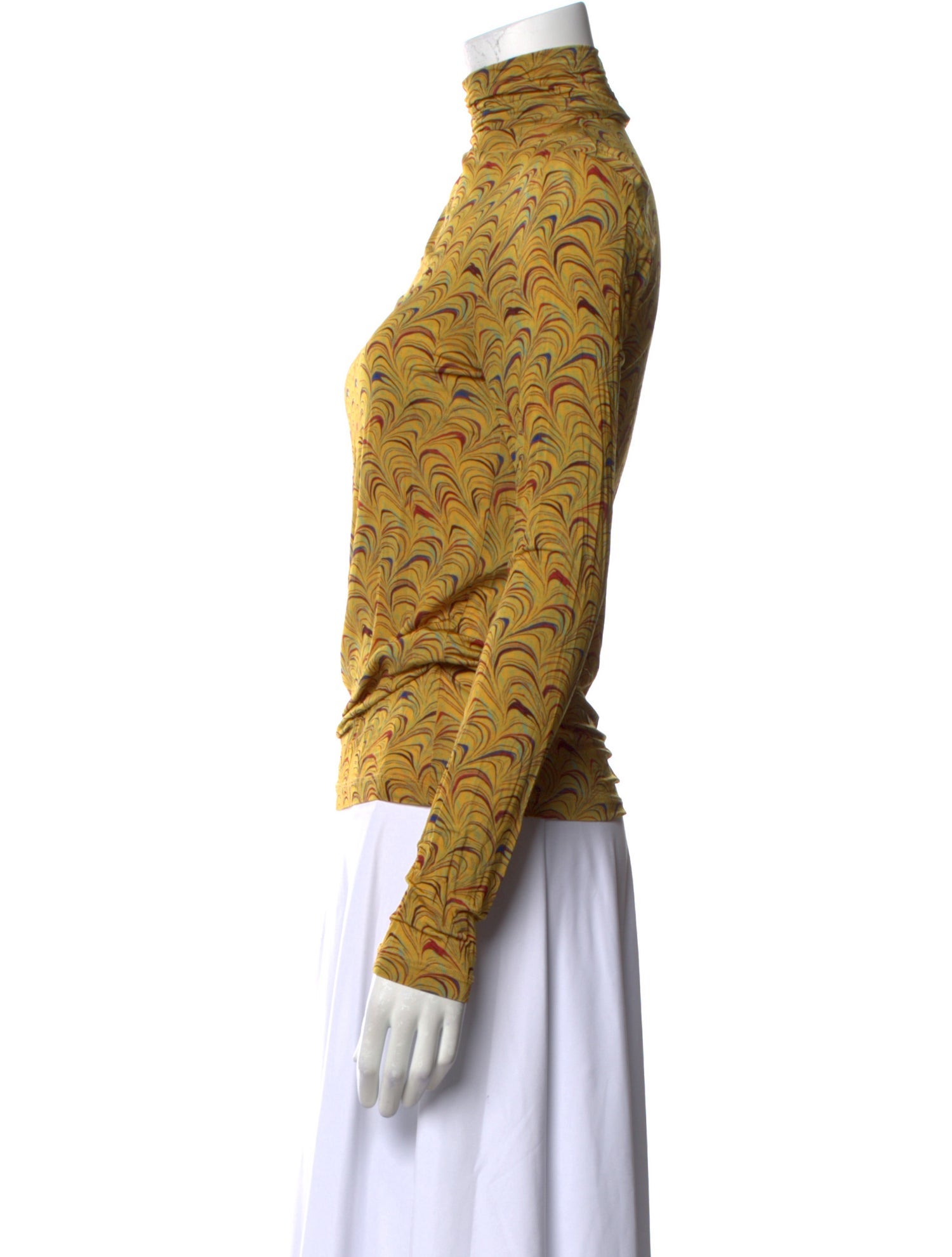 Ulla Johnson Printed Turtleneck Top