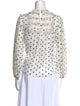 Ulla Johnson Polka Dot Print Mock Neck Blouse