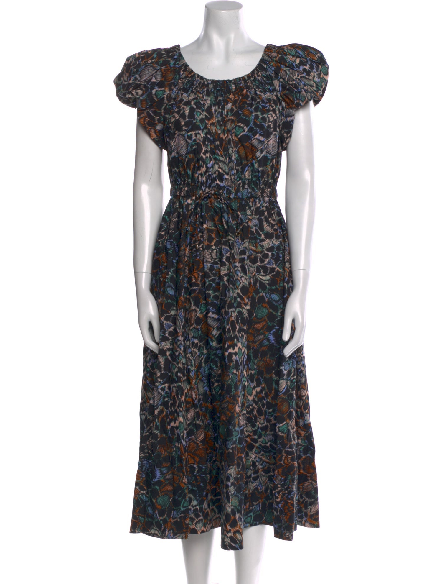 Ulla Johnson Floral Print Midi Length Dress