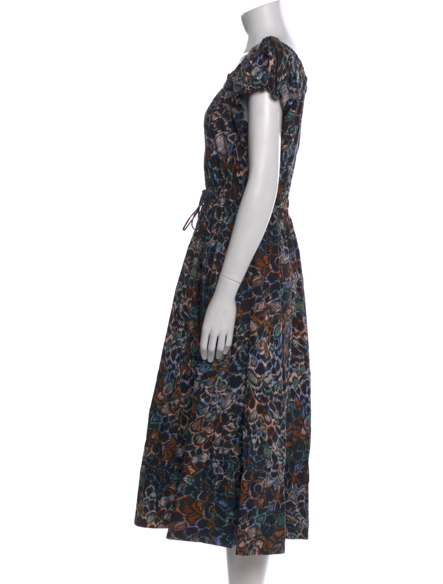 Ulla Johnson Floral Print Midi Length Dress