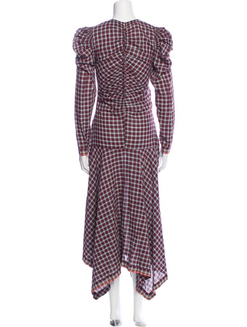 Ulla Johnson Plaid Print Midi Length Dress