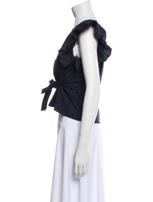 Ulla Johnson V-Neck Short Sleeve Crop Top