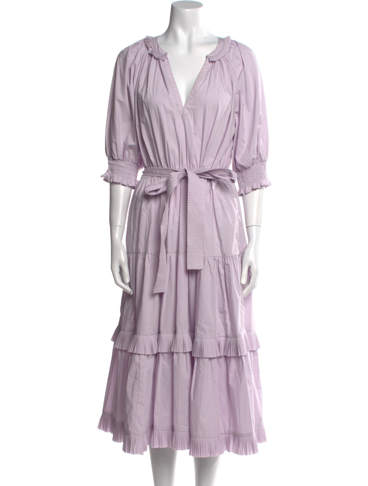 Ulla Johnson V-Neck Midi Length Dress