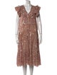 Ulla Johnson Paisley Print Midi Length Dress