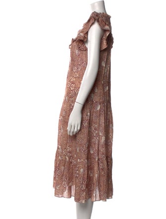 Ulla Johnson Paisley Print Midi Length Dress