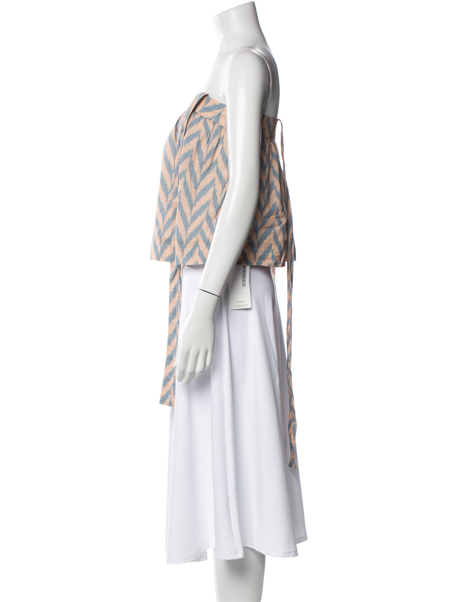 Ulla Johnson Striped Strapless Crop Top