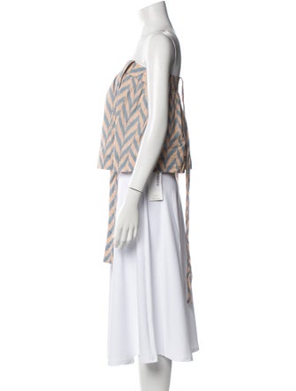 Ulla Johnson Striped Strapless Crop Top