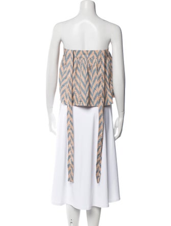 Ulla Johnson Striped Strapless Crop Top