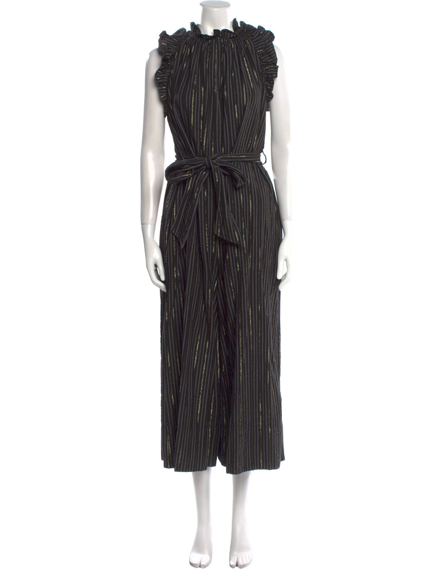 Ulla Johnson Striped Crew Neck Jumpsuit