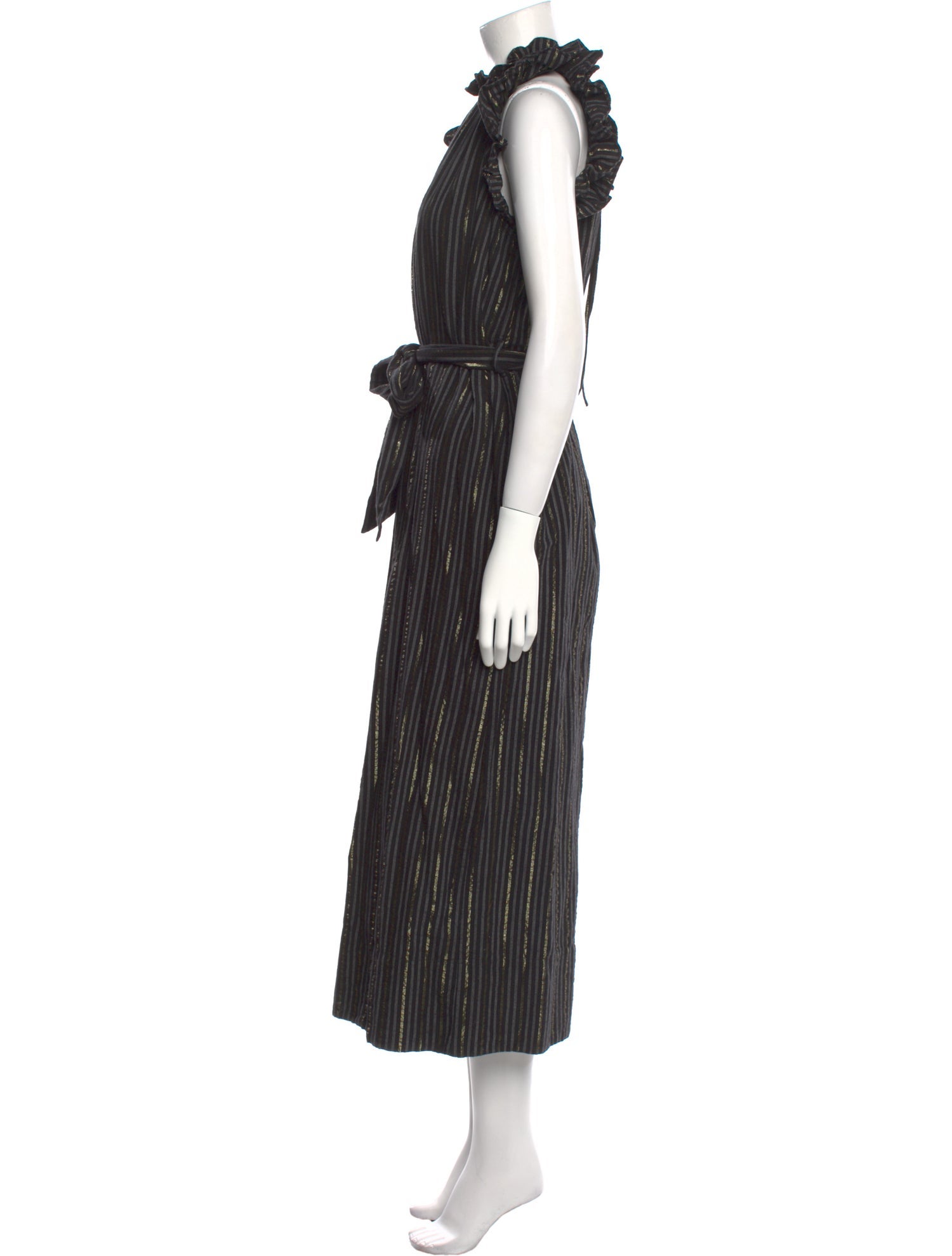 Ulla Johnson Striped Crew Neck Jumpsuit