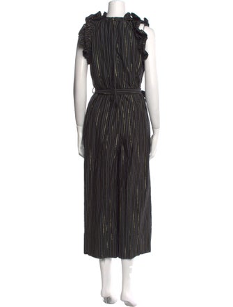 Ulla Johnson Striped Crew Neck Jumpsuit