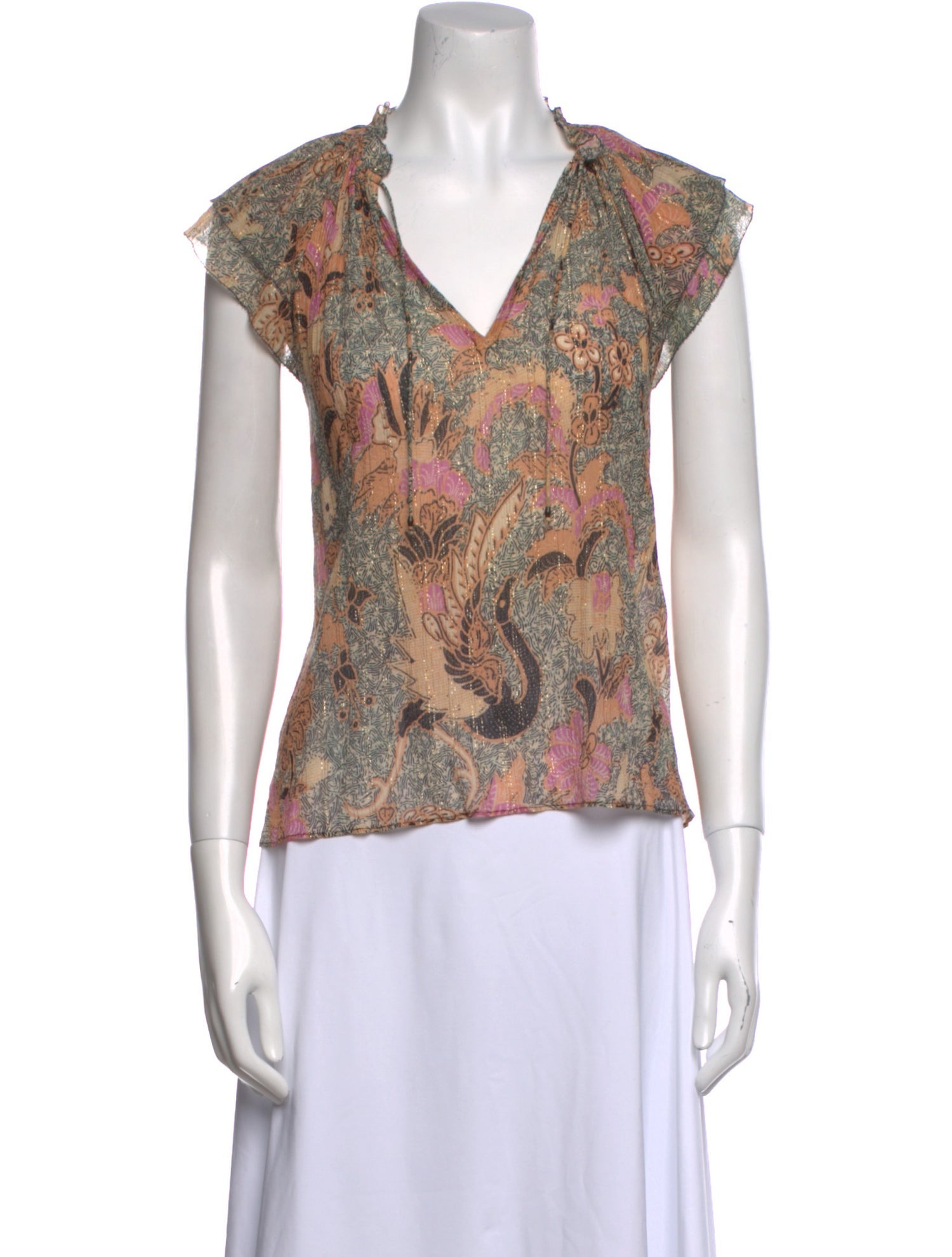 Ulla Johnson Silk Paisley Print Blouse