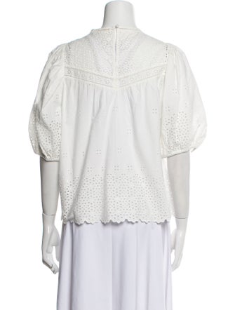 Ulla Johnson V-Neck Three-Quarter Sleeve Blouse
