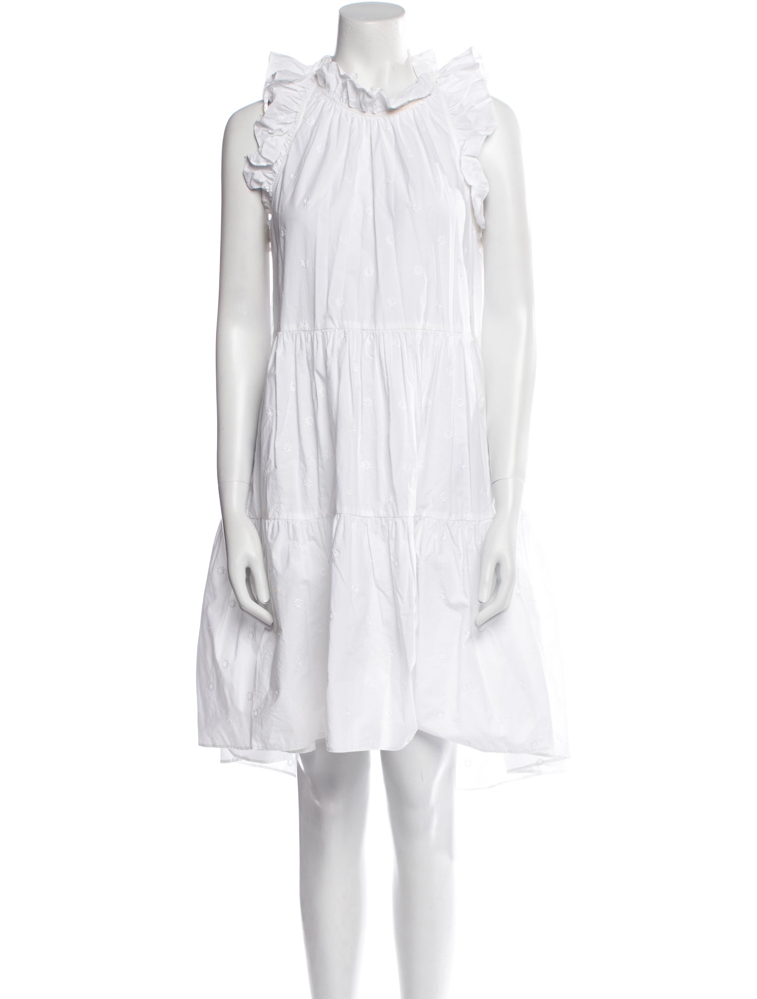 Ulla Johnson Mock Neck Knee-Length Dress