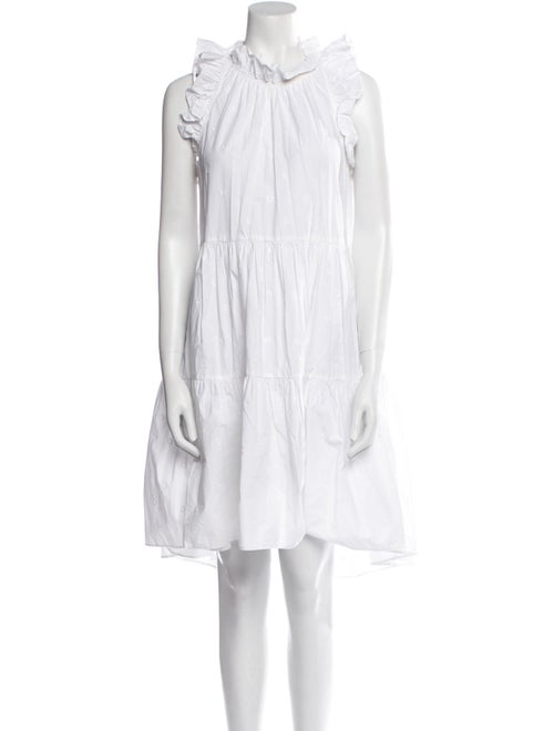 Ulla Johnson Mock Neck Knee-Length Dress