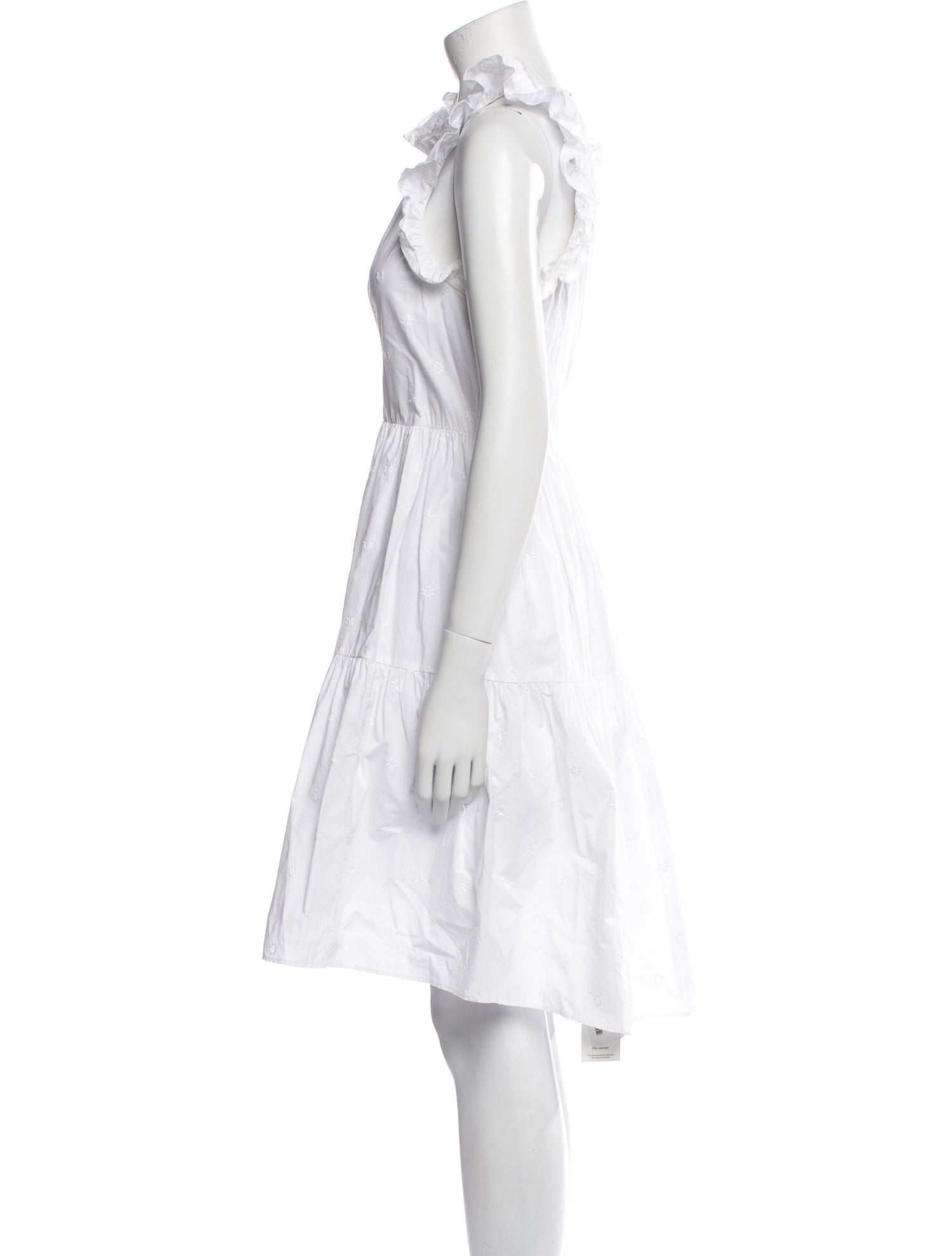 Ulla Johnson Mock Neck Knee-Length Dress