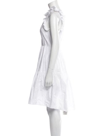 Ulla Johnson Mock Neck Knee-Length Dress