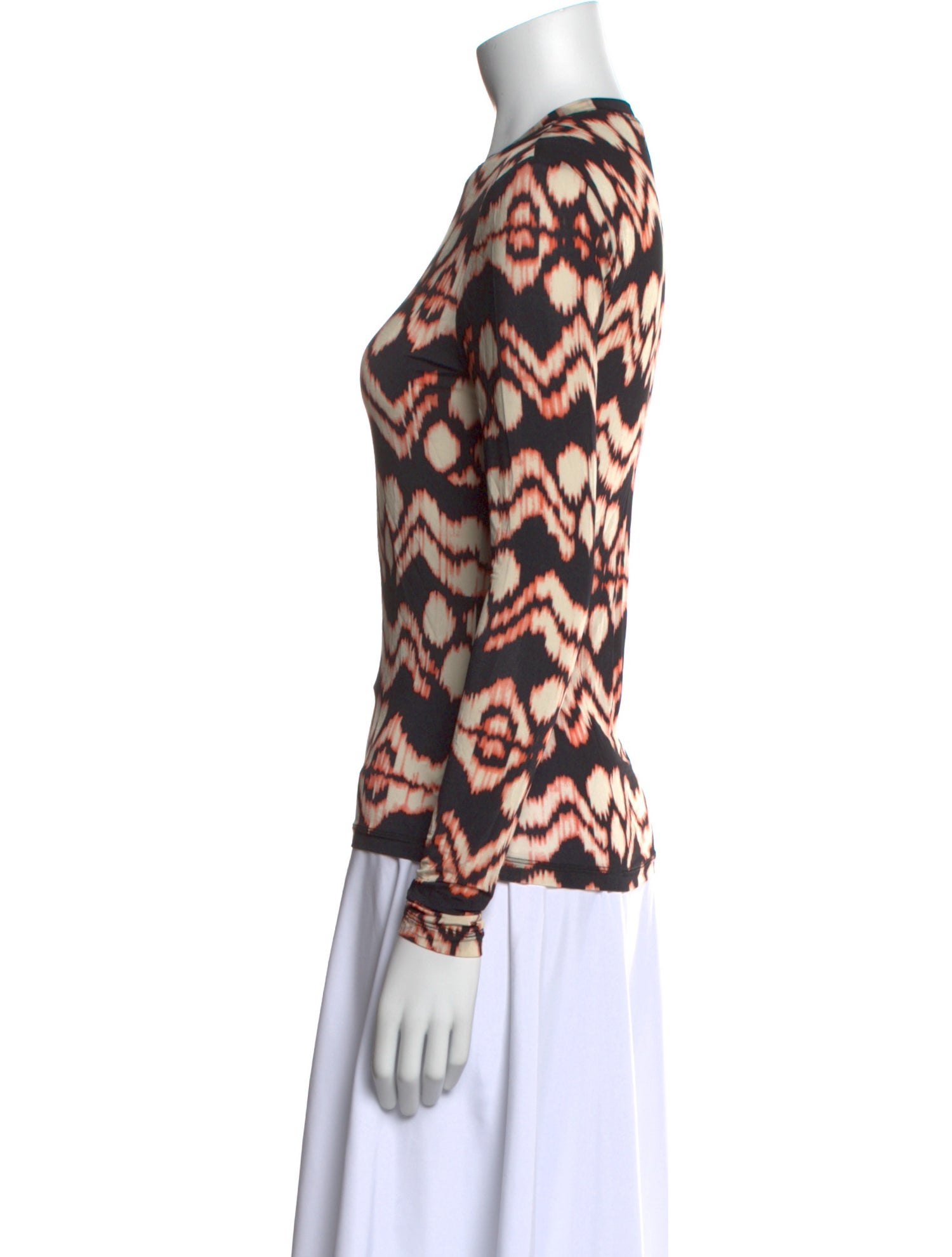 Ulla Johnson Printed Crew Neck Blouse