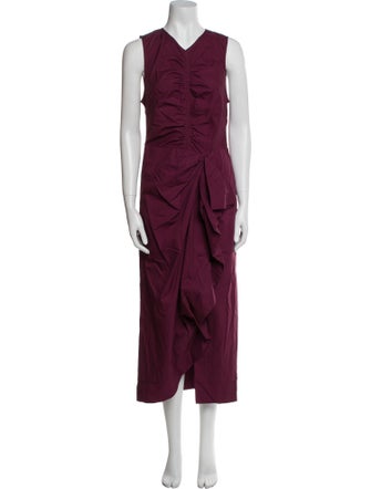 Ulla Johnson V-Neck Midi Length Dress