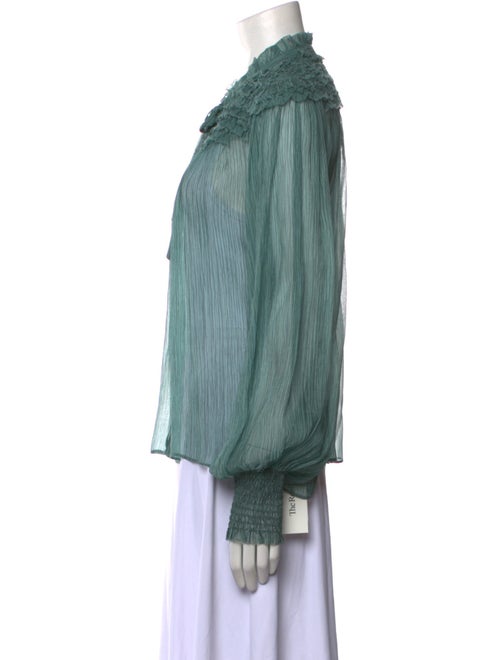 Ulla Johnson Silk Tie Neck Polo