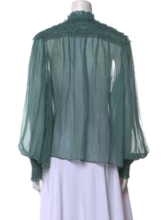 Ulla Johnson Silk Tie Neck Polo