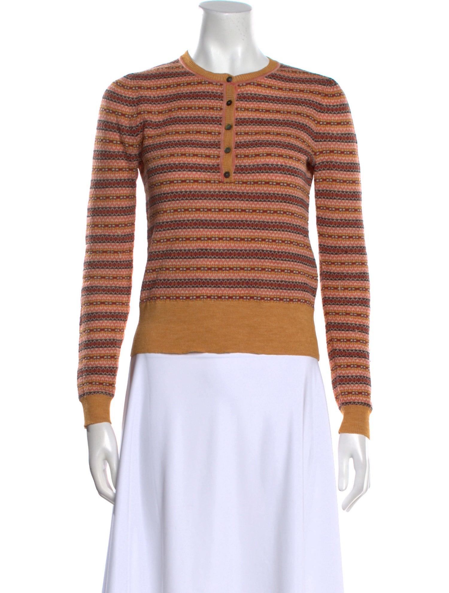 Ulla Johnson Merino Wool Striped Sweatshirt