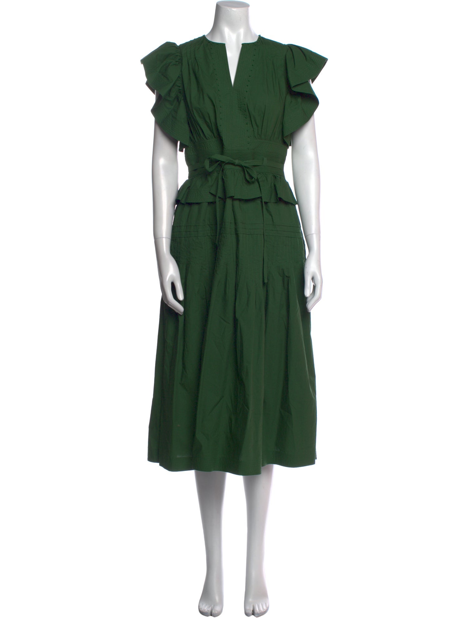 Ulla Johnson V-Neck Knee-Length Dress