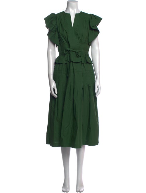 Ulla Johnson V-Neck Knee-Length Dress