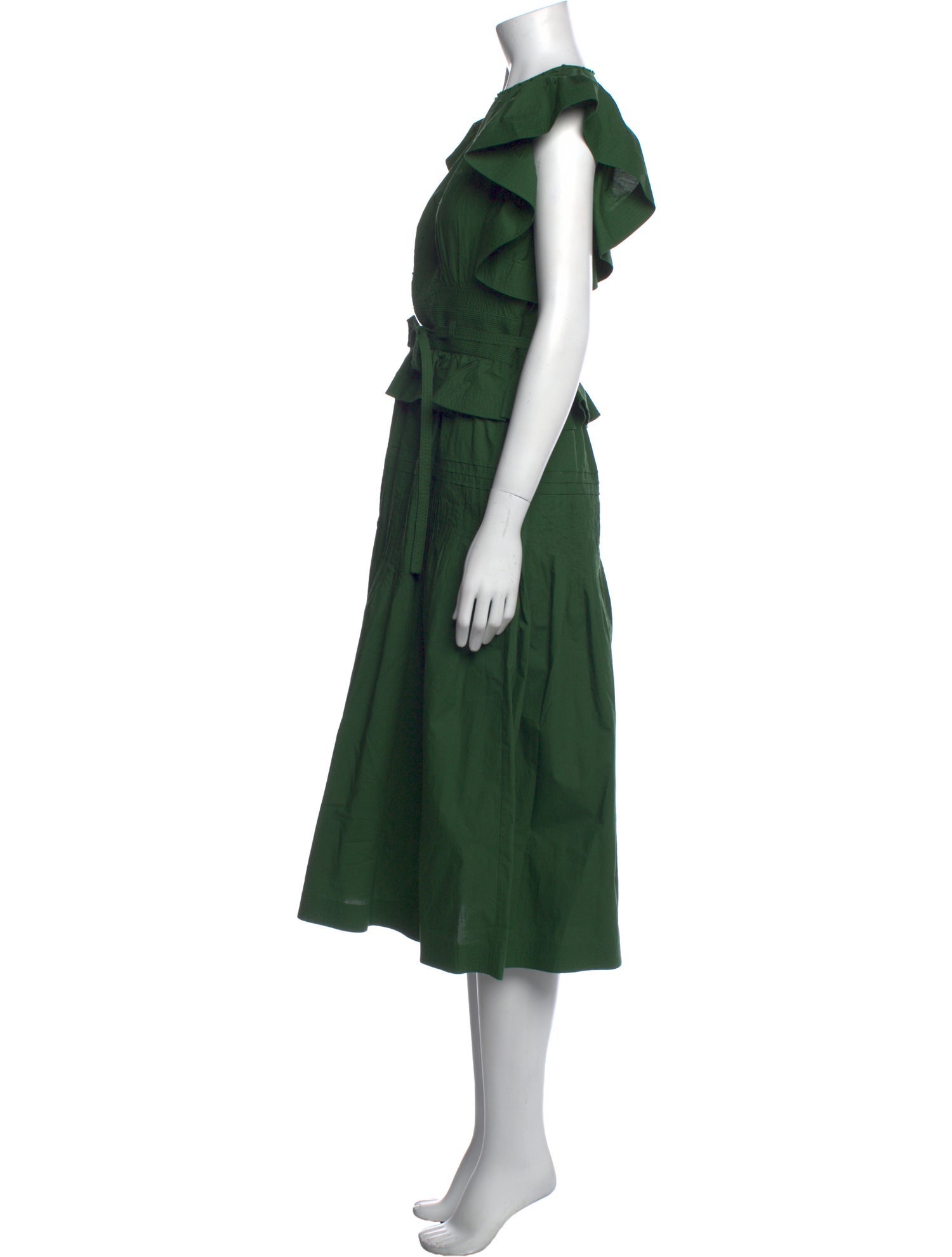 Ulla Johnson V-Neck Knee-Length Dress