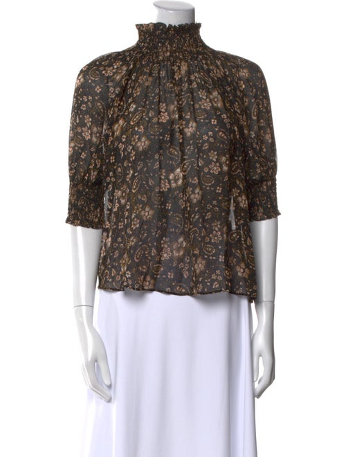 Ulla Johnson Silk Floral Print Blouse
