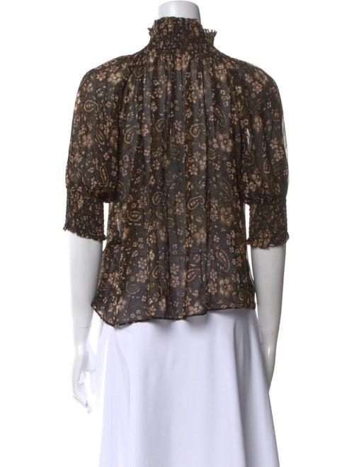 Ulla Johnson Silk Floral Print Blouse