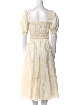 Ulla Johnson Square Neckline Midi Length Dress