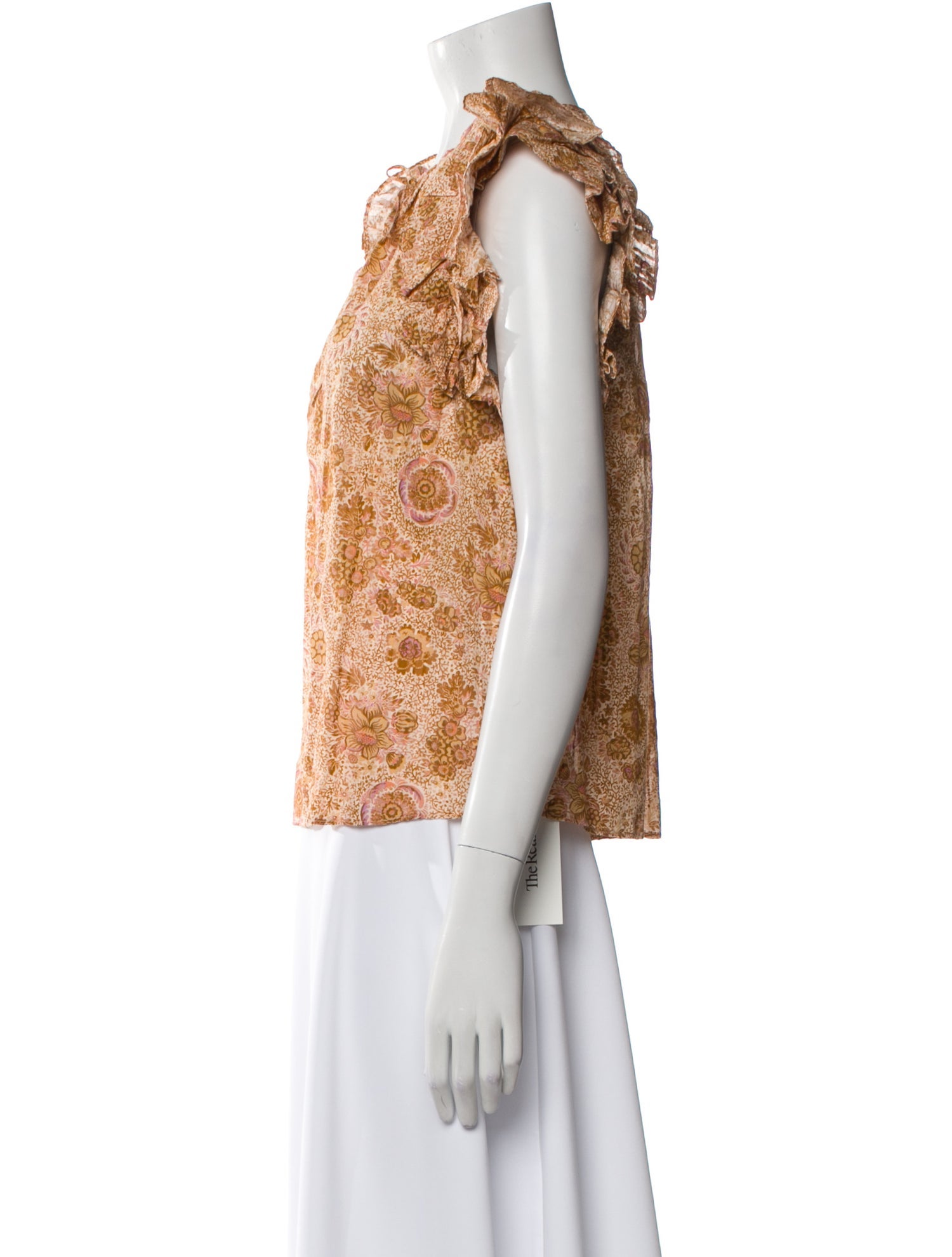 Ulla Johnson Floral Print Mock Neck Blouse