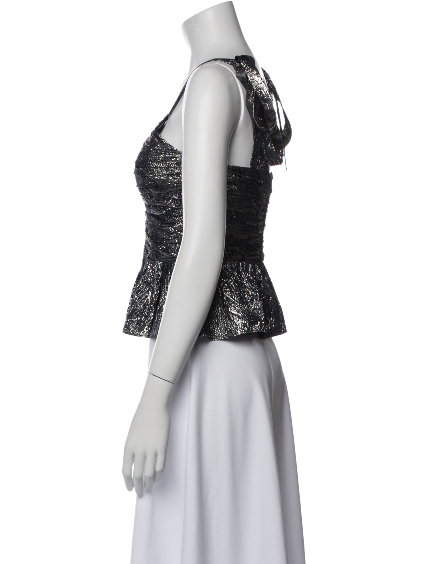 Ulla Johnson Silk V-Neck Crop Top