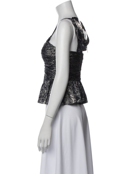 Ulla Johnson Silk V-Neck Crop Top