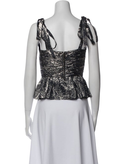 Ulla Johnson Silk V-Neck Crop Top