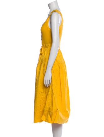 Ulla Johnson V-Neck Midi Length Dress