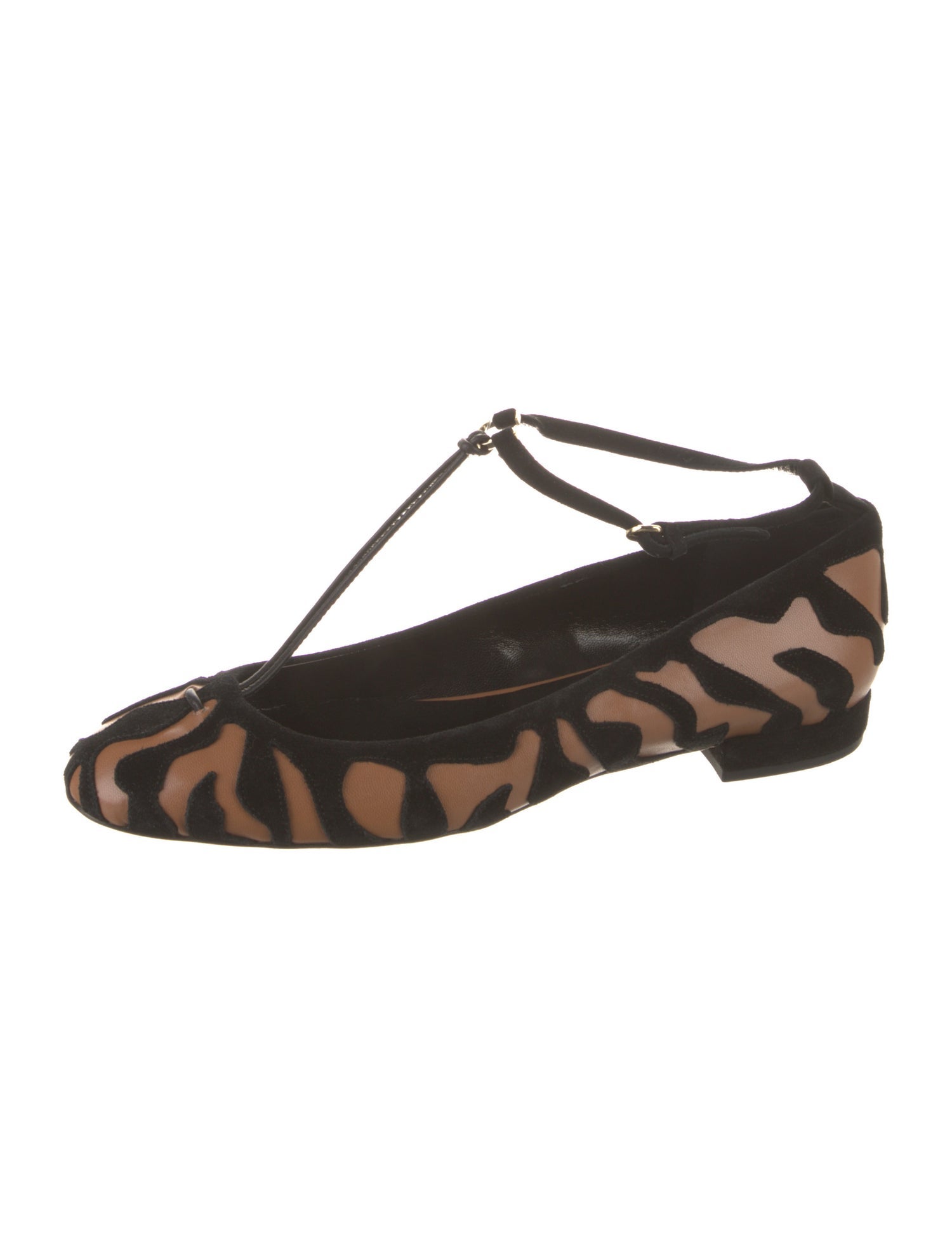 Ulla Johnson Suede Animal Print Ballet Flats