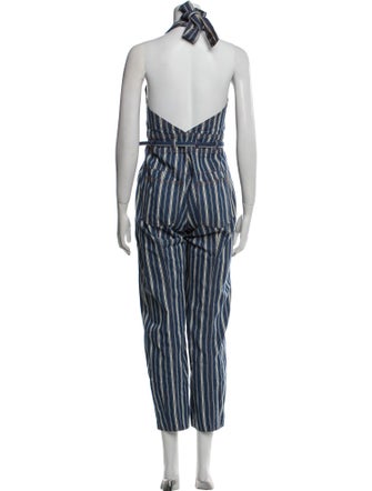 Ulla Johnson Striped Halterneck Jumpsuit