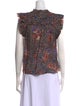Ulla Johnson Floral Print Mock Neck Blouse
